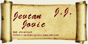 Jevtan Jović vizit kartica